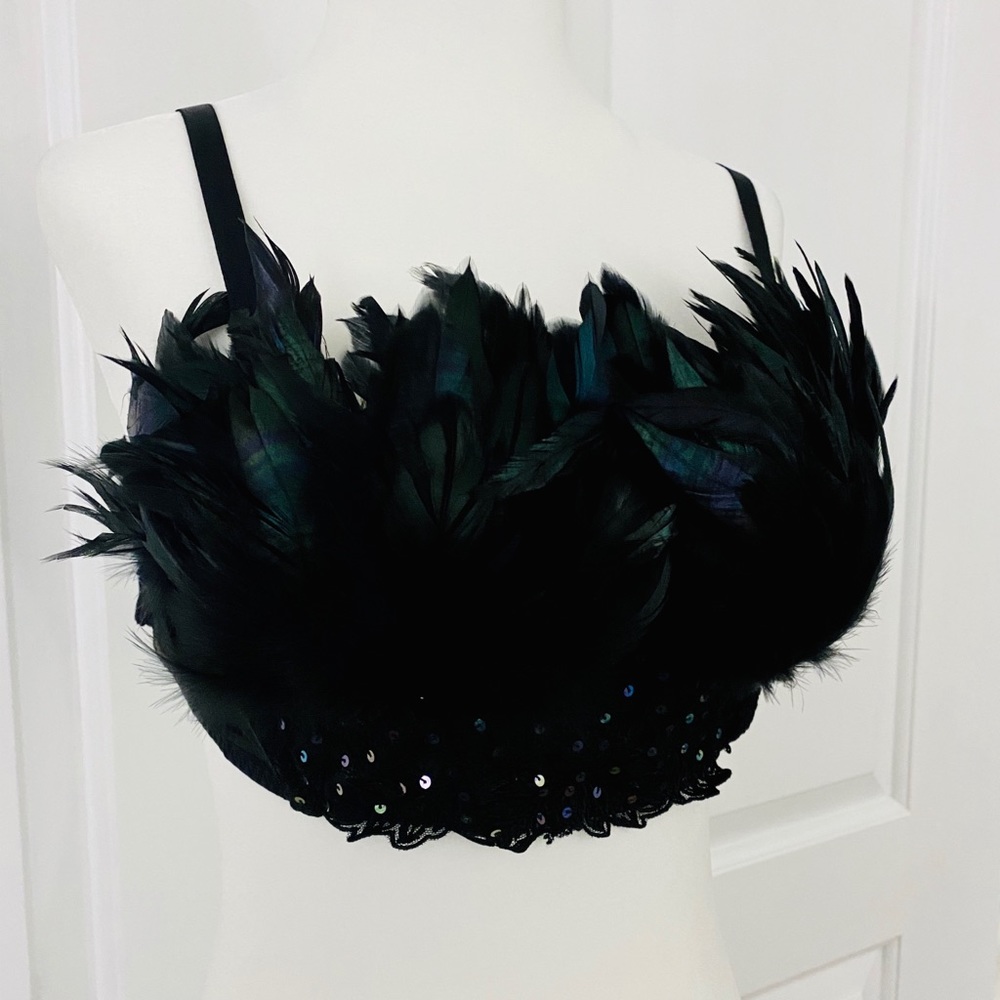 bebe Feather Bustier